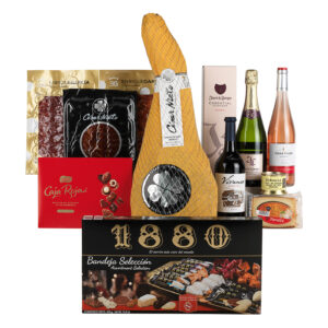 Lote de Navidad en Caja de Madera Jamonera nº 35