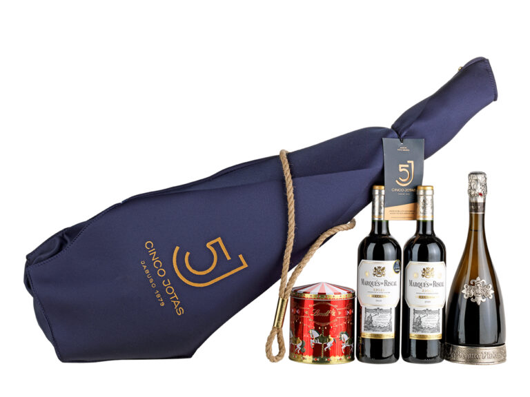 Lote de Navidad en Caja de Madera Jamonera nº 37